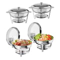 Miniatyrbillede 1 af 5: Chafing Dish Sæt, 5 Quart Kapacitet, Rustfrit Stål Konstruktion,4stk