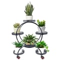 Miniatyrbillede 1 af 5: Plantebord, Seks-niveau Design, Mobil med Hjul,sort