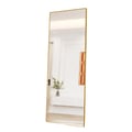 Miniatyrbillede 1 af 2: Helkropsspejl, Moderne Design, Højkvalitets Refleksion,Guld-a, 173×63cm-a