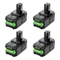 Miniatyrbillede 1 af 2: Lithiumbatteri, 8000mAh kapacitet, 18V spænding, kompatibel med Ryobi,4Stk 8000mAh