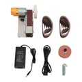 Miniatyrbillede 1 af 5: Mini Elektrisk Båndsliber, 7-Trins Justerbar, Inkluderer 20 Bånd,7-trins