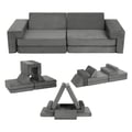 Miniatyrbillede 1 af 2: Modulær Børnesofa, Blødt Skum, Alsidige Konfigurationer,Grå