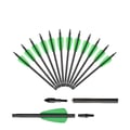 Pikkukuva 1 / 2: Hiilikuituinen ristipyssyn nuoli, 75/15 tuumaa, 2 sulkaa, , 7.5inch 24pcs green