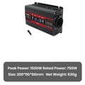 Pikkukuva 1 / 2: Tehoinvertteri, Vankat turvallisuusominaisuudet, Kompakti muotoilu,1500W 12V musta