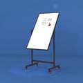 Miniatyrbillede 2 af 10: Whiteboard 66x110 cm mobil - dobbeltsidet - sort ramme