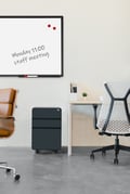 Miniatyrbillede 4 af 6: Whiteboard med sort ramme 80x110 cm - Magnetisk
