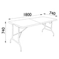 Miniatyrbillede 6 af 6: Sammenklappeligt campingbord 180 x 74 cm