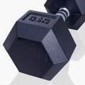 Miniatyrbillede 7 af 9: Håndvægt 12,5 kg - Sekskant - Sort - Gummi