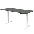 Miniatyrbillede 1 af 5: Justerbart skrivebord med dobbelt motor - 160x80 cm - Hvid / Antracit