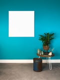 Miniatyrbild 2 av 2: Whiteboard utan ram - 100x100 cm - Magnetisk tavla