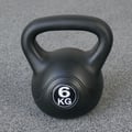 Miniatyrbillede 2 af 7: Kettlebell 6 kg - Plastik - til indendørs og udendørs brug - Sort