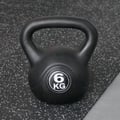 Miniatyrbillede 5 af 7: Kettlebell 6 kg - Plastik - til indendørs og udendørs brug - Sort