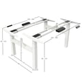 Miniatyrbillede 7 af 7: Justerbart dobbelt skrivebord - 140x80 cm - Sort / Mørk eg