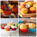 Miniatyrbild 6 av 10: Silikon Muffinsformar / Bullformar – 12-Pack Bakformar