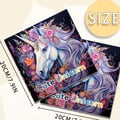 Miniatyrbild 3 av 5: Målarbok 24 sidor 20×20 cm – Cute Unicorn med enhörningar och prinsessor
