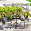 Miniatyrbilde 3 av 5: Bistrobord med paraplyhull, 70 cm glassplate