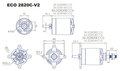 Miniatyrbillede 2 af 3: Dualsky ECO 2820C V2 940KV 138gram