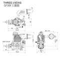 Miniatyrbilde 7 av 10: OS GF30 II 4-takt bensinmotor