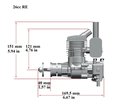 Miniatyrbilde 5 av 6: RCGF 26CC RE Bensinmotor Stinger