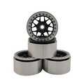 Miniatyrbilde 1 av 2: HobbyDetails 2.2 Alu Beadlock Wheels 4pcs Black