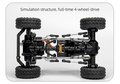 Miniatyrbillede 7 af 10: Mini Crawler 4WD 1/43 Gul - RTR