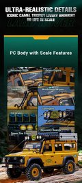 Miniatyrbild 9 av 10: FMS FCX10 Range Rover RS - Gul