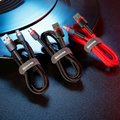Miniatyrbillede 7 af 10: Holdbart fleksibelt kabel USB microUSB QC3.0 2.4A 1M rød