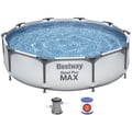 Miniatyrbild 1 av 5: Bestway Steel Pro MAX Frame Pool 305 x 76cm m. filter pump