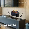 Miniatyrbillede 2 af 5: Vanddamppejs – Opti-Myst Cassette 400 – med træ-sæt – med fjernbetjening – elektrisk pejs – indbygningspejs med vanddamp – justerbar flammehøjde