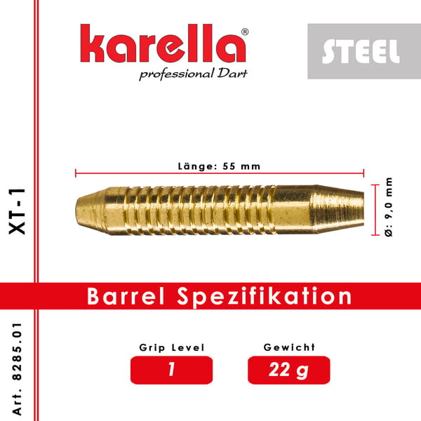 Karella XT-1 stålspidspile 22 gram