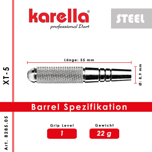 Karella XT-5 stålspidspile 22 gram