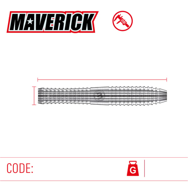 Winmau Maverick 80% wolfram stålspidspile