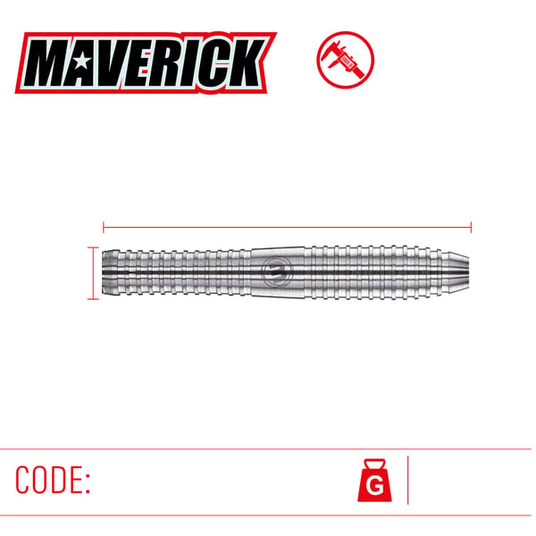 Winmau Maverick 80 % volframiteräksinen tikka