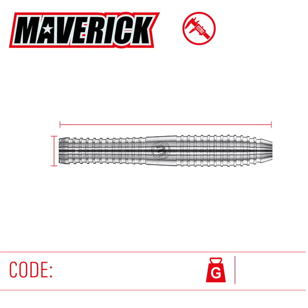 Winmau Maverick 80 % volframiteräksinen tikka