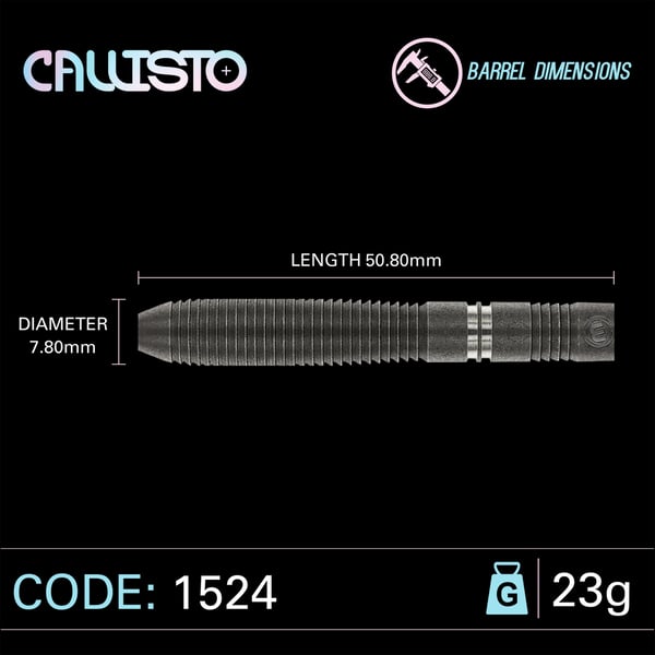 Winmau Callisto 2 dartpile med 90% wolfram stålspids
