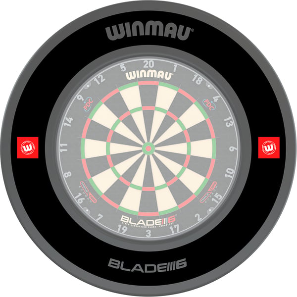 Winmau Pro Line 1.0 dartstaulun reunus, musta