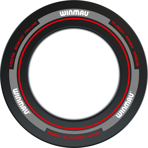 Winmau Advance dartskiveramme sort/rød