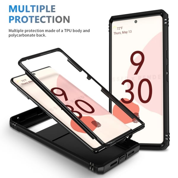 Google Pixel 8 Hybridskal med Ringhållare & Kameraskydd - Svart
