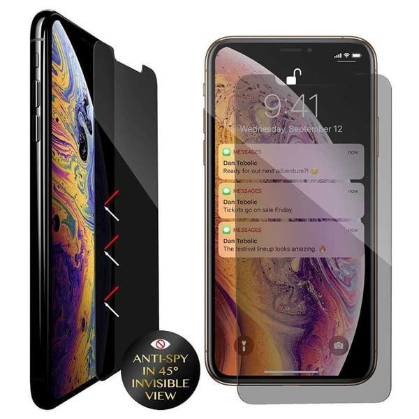 iPhone 6 & 6 Privacy Karkaistu lasi 0,26 mm 2,5D 9H