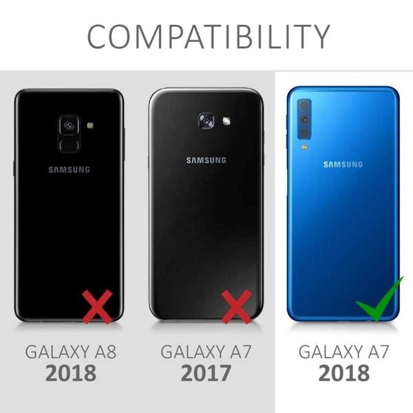 Samsung A7 2018 elegantti iskuja vaimentava peilisuoja TPU