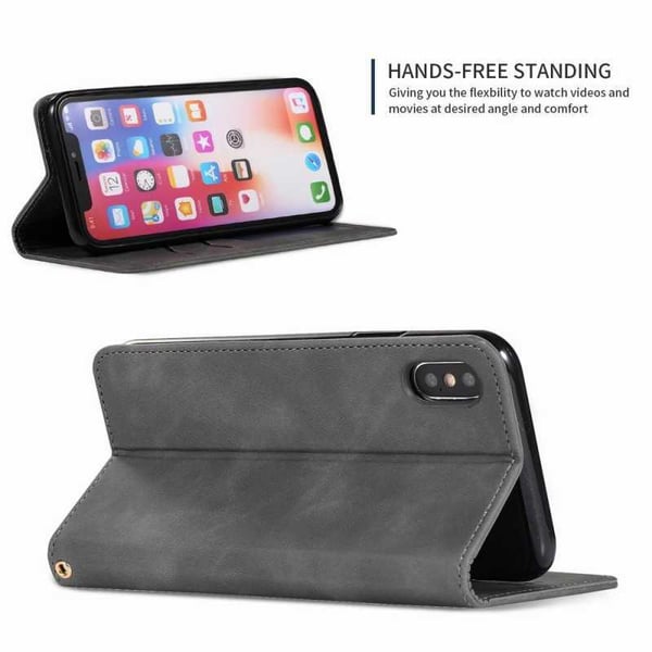 iPhone XS & X Flipfodral Kortfack Mocka