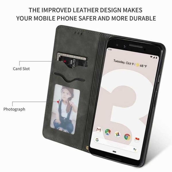 Google Pixel 3 Flipfodral Kortfack Mocka