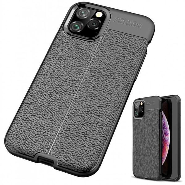 iPhone 11 Pro Max iskunkestävä ja iskuja vaimentava nahkainen selkäkansi