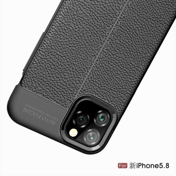 iPhone 11 Pro Max iskunkestävä ja iskuja vaimentava nahkainen selkäkansi