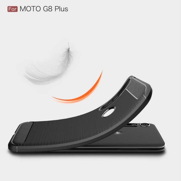 Motorola Moto G8 Plus Iskunkestävä SlimCarbon-kuori