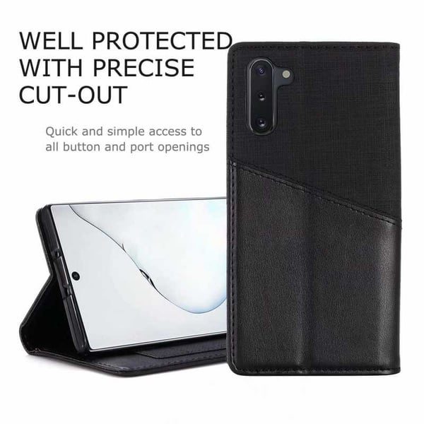 Samsung Note 10 tyylikäs PU-nahkakotelo RFID-estolla