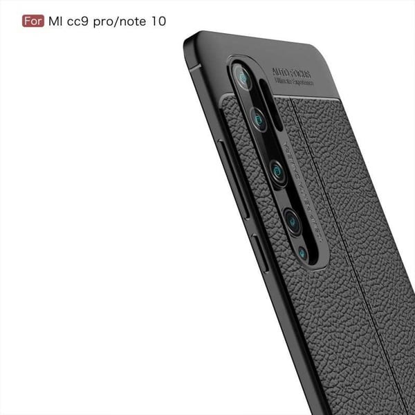 Xiaomi Mi Note 10 Lite Stötdämpande Skal LeatherBack