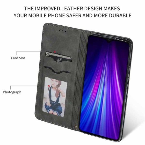 Xiaomi Redmi Note 8 Pro Flipfodral Kortfack Mocka