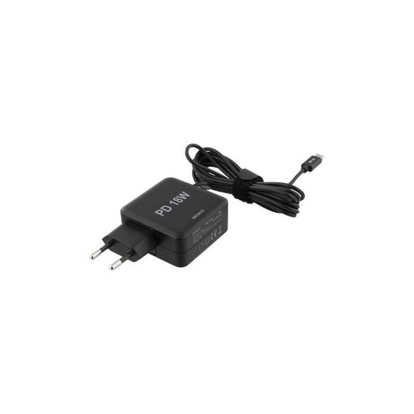DELTACO 18W USB-C Laptopladdare, PD 2.0, 3A