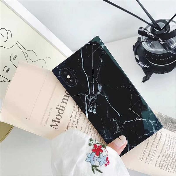 iPhone XS Max Tyylikäs Marble Shell Square